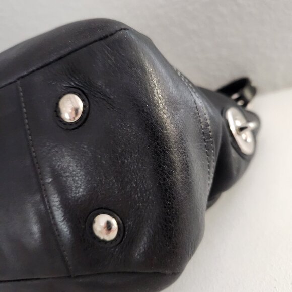 Euc Vintage Coach Gallery Y2k Black Pleated Shoulder Bag PUrse - Picture 7 of 15